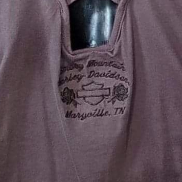Harley Davidson Smoky Mountain Maryville, TN ladies 1X backless Blouse embroider - Picture 4 of 4